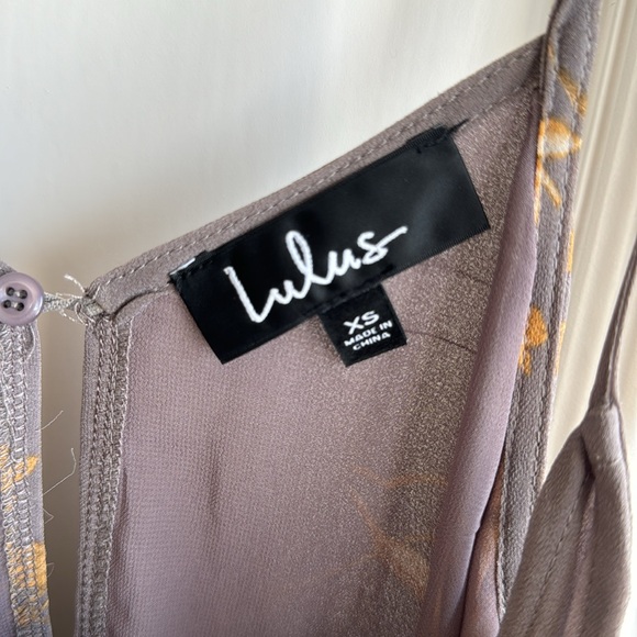 Feeling Freesia grey floral dress Lulus - Picture 5 of 6